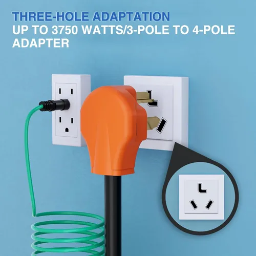 Miniatura 6 de Nilight Cable adaptador de secadora de 30 amperios a 30 amperios, 3 clavijas, 125 V, 3750 W, cobre puro, salida de secadora a nueva secadora