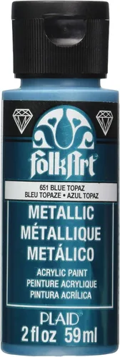 Miniatura 16 de FolkArt Pintura Acrílica Metálica para Manualidades, Fucsia Chispeante 60 ml Pintura Premium con Acabado Metálico, Perfecta para Aplicar Fácilmente