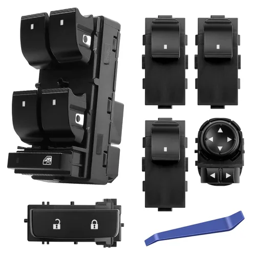 Miniatura 10 de Interruptor de espejo eléctrico compatible con Chevy Silverado GMC Sierra 1500 2500 HD 3500 HD 3500 HD 2007-2014, interruptor de control selector