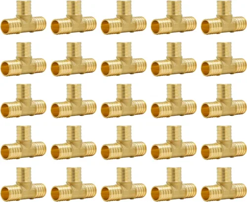 Miniatura 29 de SUNGATOR Paquete de 50 accesorios Pex de 1/2" en T, accesorios Pex de 1/2 pulgada en T, sin plomo, de latón, certificados NSF