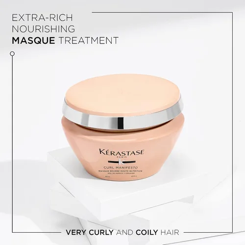 Miniatura 2 de Kerastase Curl Manifesto Beurre Haute Nutrition Mascarilla para el cabello Fortalece y previene la rotura Añade suavidad y brillo Para todos