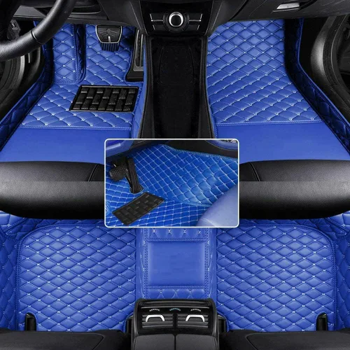Miniatura 16 de Tapetes para piso de automóvil, protección específica para todo tipo de clima, compatible con la mayoría del 98% de los autos, SUV (beige y negro)