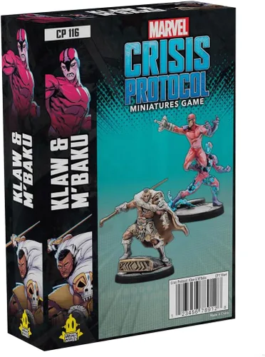 Marvel: Crisis Protocol Klaw & M'Baku - Paquete de personajes de Wakanda's Powerhouse Duo - Juego de superhéroes de mesa, a partir de 14 años, 2