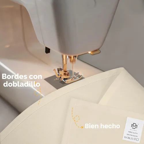 Miniatura 4 de BRILLMAX - Manteles para mesa rectangular de 6 pies, tela de lino de poliéster, lavable, para boda, recepción, banquete, fiesta de cumpleaños, 60 x