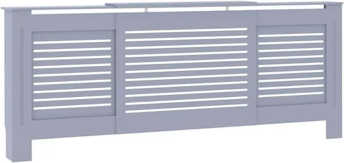 Miniatura 13 de vidaXL Cubierta del radiador, gabinete de cubierta de calentador de diseño de listones con estante de almacenamiento superior, ocultar tubos Marrón