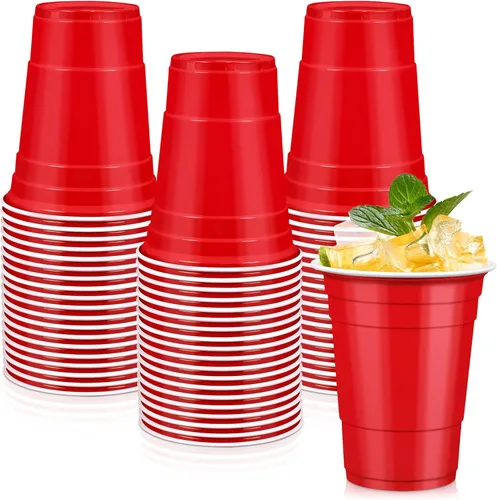 Miniatura 16 de LANLISA 50 vasos de plástico verdes, vasos desechables de 16 onzas, vasos para beber para el día de San Patricio, suministros de fiesta de Navidad