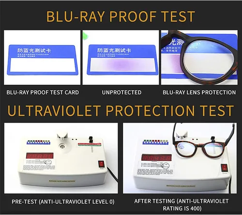 Miniatura 4 de Gafas de lectura multifocales progresivas de enfoque de anillo de 360 ° con bisagra de resorte, lentes presbípicos con bloqueo de luz azul