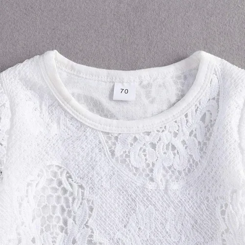 Miniatura 4 de Ropa de bebé para niña, conjunto de ropa de encaje, top+jeans