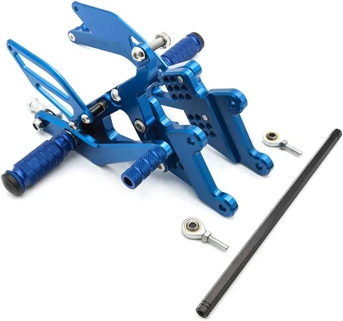 Krace Juego de estriberas delanteras para motocicleta, reposapiés, pedales de cambio de freno, totalmente ajustables, apto para Yamaha YZF R6