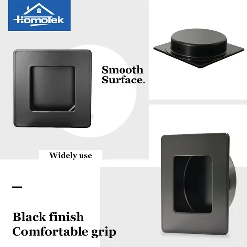 Miniatura 4 de HOMOTEK Tiradores de puerta de armario cuadrados de 2-3/4 pulgadas empotrados y deslizantes para dedos, diámetro interior de 2-1/8 pulgadas (54mm)