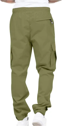 Miniatura 6 de Cargo Pants for Men Baggy Big and Tall Linen Drawstring Sweatpants Casual Hiking Jogger Athletic Straight Pant Pocket