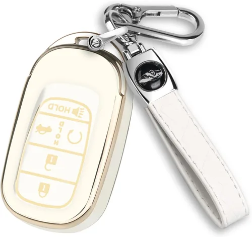 Miniatura 15 de QBUC Funda para llavero Honda con llavero, protector de funda compatible con llave remota inteligente Honda Accord Civic HRV CRV Pilot 2022-2026