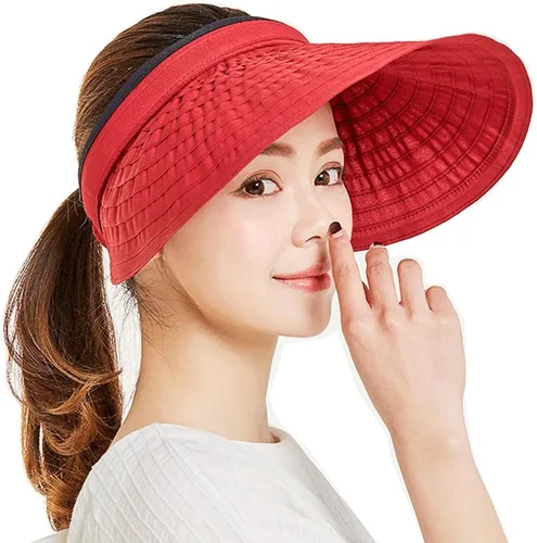 Miniatura 9 de Sombreros de sol de ala ancha ajustable, protección UV, visera de pesca de playa, plegable, multifuncional, grande