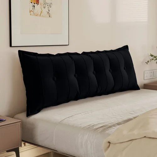 Miniatura 11 de WOWMAX Almohada rectangular para cabecero, almohada para respaldo de cama, almohada para sentarse en la cama, almohada de apoyo para la espalda