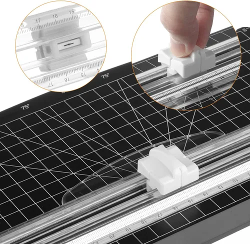 Miniatura 5 de Firbon 5 Piezas Cuchillas de Repuesto Blancas con Diseño de Protección de Seguridad Automática para Cortadoras Recortadoras de Papel Blanco