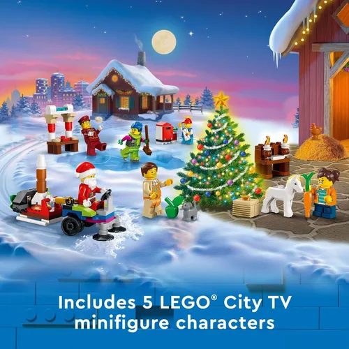 Miniatura 5 de LEGO City - Calendario de Adviento 2022 (60352) - Juego de juguetes de construcción para niños, niños y niñas a partir de 5 años; incluye un tapete