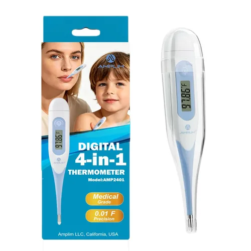 Termómetro digital para bebés 4 en 1, rectal, axilas y orales para bebés, niños pequeños y niños, además de termómetro basal para mujeres, control