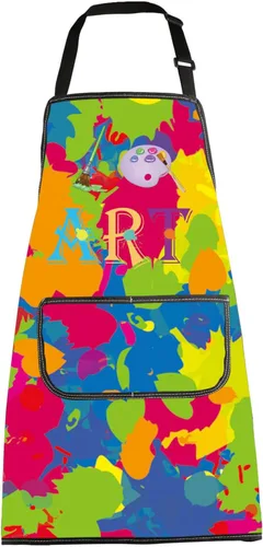 MBMSO Delantal de pintor de artista con bolsillos, regalo para pintores de arte, regalo para amantes del arte, regalo para profesores de arte,