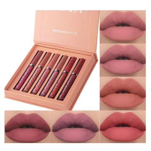 Miniatura 21 de BestLand Juego de 3 lápices labiales líquidos rojos atrevidos, seductores, brillo de labios mate de larga duración, impermeable, alto pigmento a