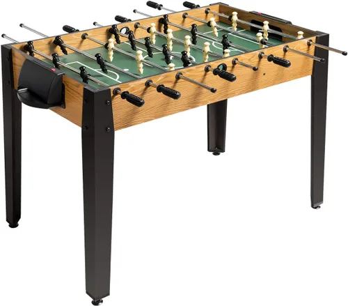 Miniatura 10 de Giantex - Mesa de futbolín de 48 pulgadas, mesa de juego de fútbol de madera con balones, adecuada para 4 jugadores, mesa de fútbol