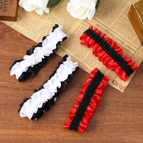 Miniatura 3 de SOIMISS Brazalete liguero 8 piezas soporte para camisa brazo liguero satén manga cinturón rugiendo años 20, Como se muestra