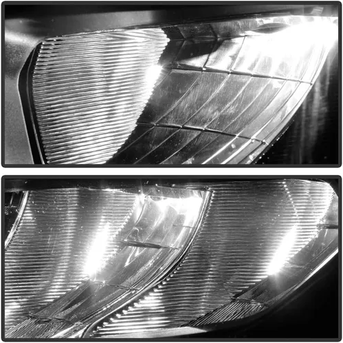 Miniatura 7 de ACANII - Para [estilo sin proyector] 2019-2021 Toyota RAV4 bisel negro LED faros delanteros montaje izquierda + derecha par