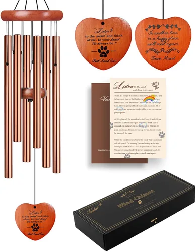Miniatura 17 de VENBEEL Regalos conmemorativos para perros, campanillas de viento conmemorativas para mascotas de 28", regalo de condolencias por pérdida de perro