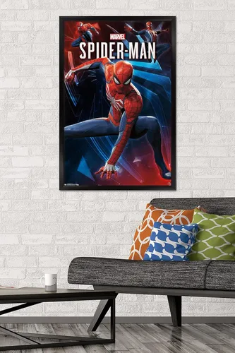 Miniatura 2 de Trends International Marvel Comics - Póster de pared de Spider-Man, poses, 22.375 x 34 pulgadas, versión enmarcada en negro Versión con marco negro