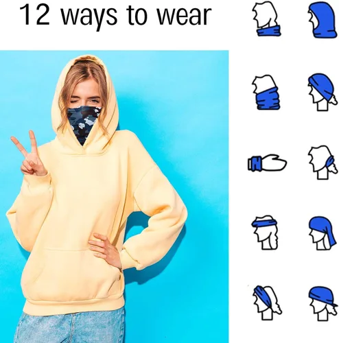 Miniatura 5 de Máscara facial cuello polaina bandana protección contra viento sol polvo