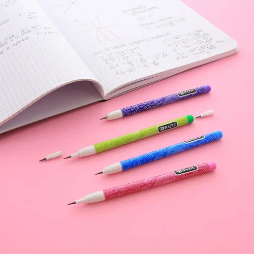 Miniatura 4 de BAZIC - Lápiz multipunto Paisley con borrador sin látex, lápices multipunto sin afilar, escritura suave para dibujar dibujar bocetos (paquete de 8)