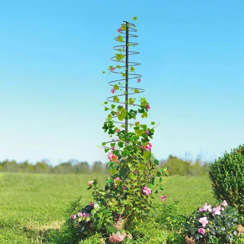Miniatura 7 de Enrejado para plantas trepadoras al aire libre, 73 pulgadas de alto, enrejado de metal para jardín, para verduras, flores, plantas, soporte de vid