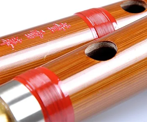 Miniatura 5 de OrientalMusicSanctuary ATTESTADO: Dong Xue Hua Dizi Modelo 8881 - Flauta de bambú china (juego completo de 5 (CDEFG) con estuche de aluminio