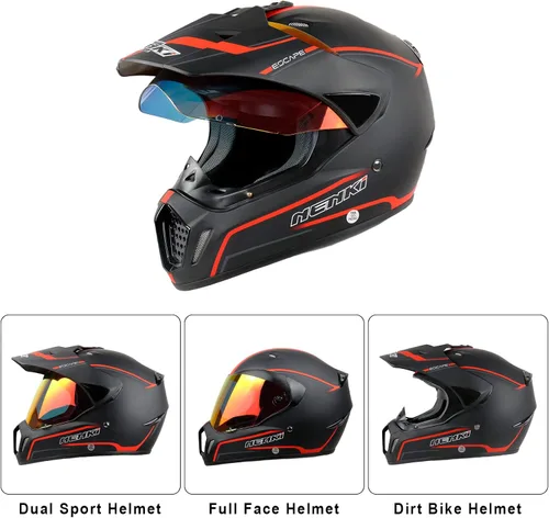 Miniatura 3 de Cascos de Dirt Bike ATV MX Motocross Cascos de Cuatro Ruedas para Adultos Cascos de Motocicleta Deportivos Duales Todoterreno para Hombres Mujeres