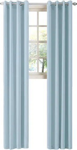 Miniatura 122 de LA PALMA Cortinas opacas con aislamiento térmico y ojales, para sala de estar, dormitorio, paquete de 2 paneles