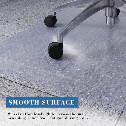 Miniatura 4 de Tydle Tapete para silla de alfombra, 36 x 48 pulgadas, tapete para silla de oficina para suelos alfombrados, tapete protector de suelo