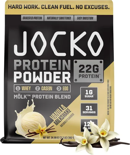 Miniatura 5 de Jocko Fuel Paquete – Polvo de proteína de vainilla Mölk + polvo de monohidrato de creatina para hombres y mujeres – Paquete para rendimiento