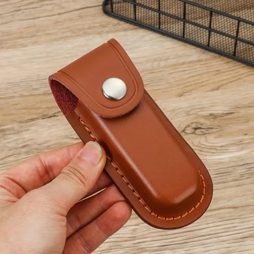 Miniatura 4 de Paquete de 2 fundas de bolsillo para cuchillos, funda multiherramienta, funda de cuero para cuchillos con presilla para cinturón, bolsillo