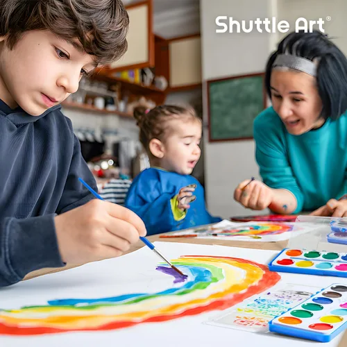 Miniatura 6 de Shuttle Art Juego de 30 pinturas de acuarela a granel, juego de pintura de acuarela de 12 colores a granel con pinceles para niños y adultos
