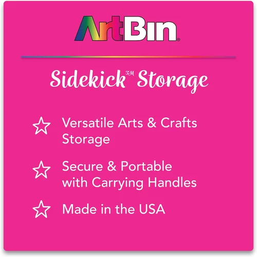 Miniatura 6 de ArtBin 6815AG Mini Sidekick Estuche de transporte, organizador portátil de arte y manualidades con asa, [1] estuche de almacenamiento de plástico
