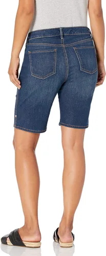 Miniatura 2 de Gloria Vanderbilt Bermudas de jean con cinturón de tiro medio para mujer