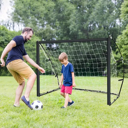 Miniatura 4 de Portable Soccer Goal for Backyard, Kids Youth Adults Soccer Goal Set with Net + Ground Stakes, Soccer Target and Agility Speed Training Equipment