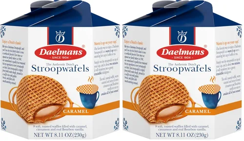 Miniatura 8 de Daelmans Stroopwafel Caramel - Los Stroopwafels Originales, Galletas de Gofres Holandesas Tostadas con un Relleno Cremoso y Mantecoso, Hechas