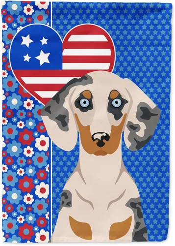Miniatura 104 de Caroline's Treasures WDK5119GF - Bandera de jardín americana de Airedale Terrier de Estados Unidos, color negro y tostado, bandera decorativa
