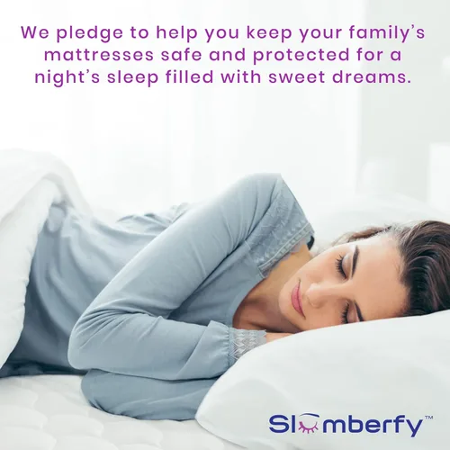 Miniatura 5 de Slumberfy Cubrecolchón de tamaño matrimonial, viscosa hecha de bambú para aliviar el dolor de espalda, enfriamiento natural para personas que