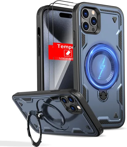 Miniatura 13 de Funda magnética para Google Pixel 9A compatible con cargador inalámbrico MagSafe, para Pixel 9A, funda de teléfono integrada de 360 °, con 2