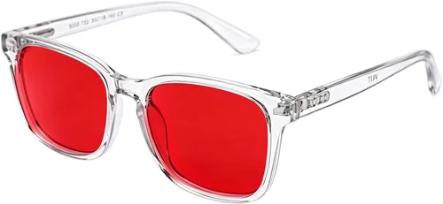 Miniatura 14 de TIJN Lentes de bloqueo de luz azul para mujeres y hombres, marco transparente cuadrado, anteojos nerd anti luz azul, gafas para pantalla