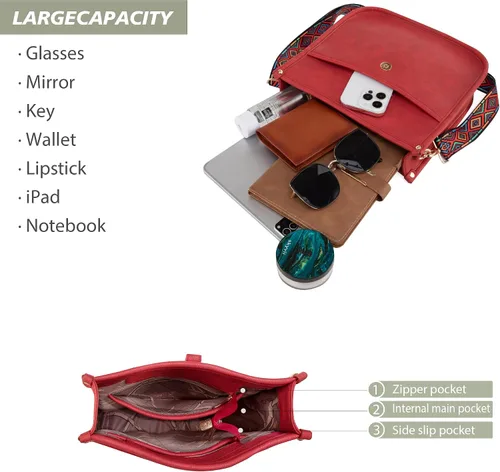 Miniatura 7 de Montana West Bolsos cruzados para mujer, diseño de moda, con correa ajustable para guitarra