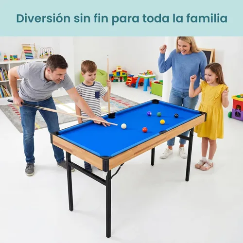 Miniatura 3 de SereneLife Mesa de juegos múltiples 4 en 1, juegos de arcade deportivos portátiles plegables de 4'x2' con accesorios, ping pong, air hockey, pool