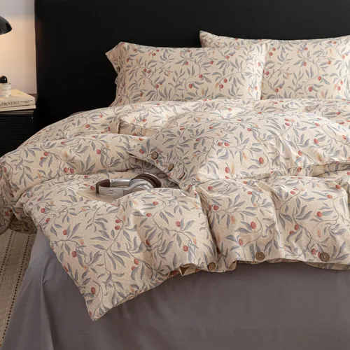 Miniatura 41 de Mixinni Juego de Colcha Reversible, 100% algodón, 3 piezas, diseño elegante bordado, fundas decorativas con bordado suave, Algodón, Patrón5272.