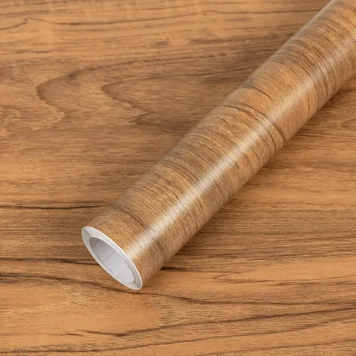 practicalWs Papel de contacto de grano de madera para despegar y pegar, papel tapiz marrón autoadhesivo para gabinetes, envoltura de vinilo